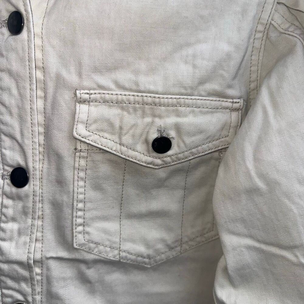 Free People We The Free With Love Denim Overshirt Jacket small NEW - Picture 3 of 10